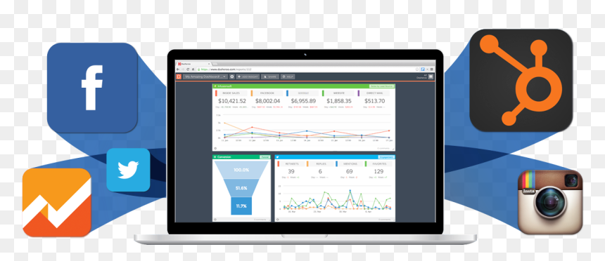 Hubspot Sales Analytics Dashboard, HD Png Download - dashboard icon png