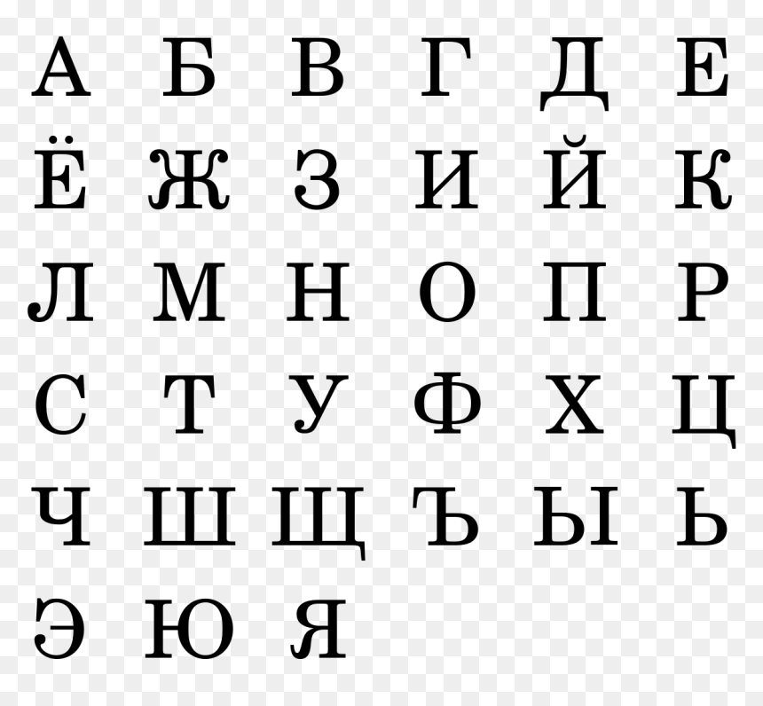 Russian Alphabet, HD Png Download - greek letters png