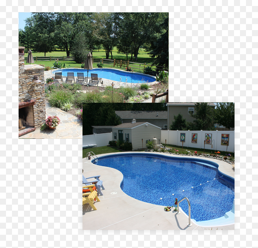 Mountain Pond Inground Pool, HD Png Download - pool people png