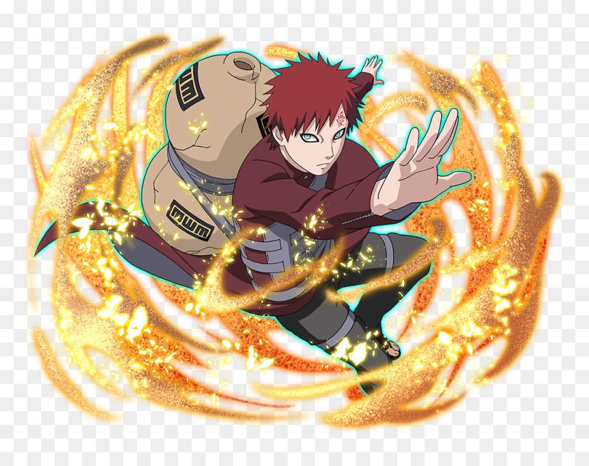 Gaara Sandstorm Commanding Kage, HD Png Download - deidara png