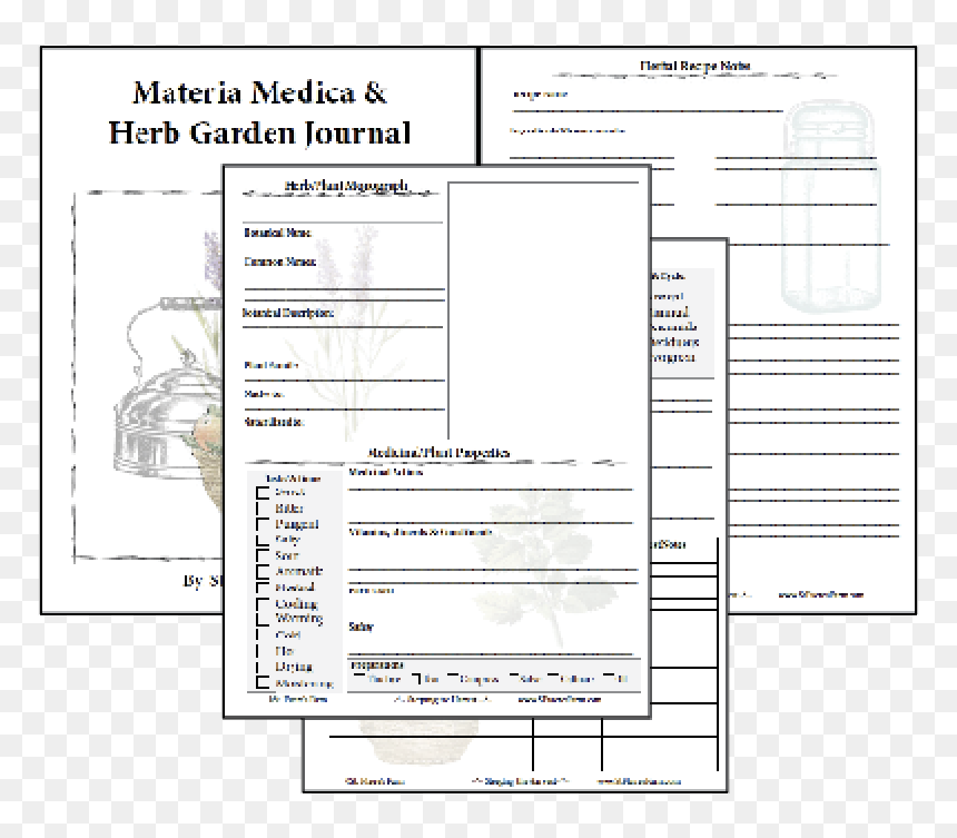 Journal Pages Printable Herbs, HD Png Download - record button png