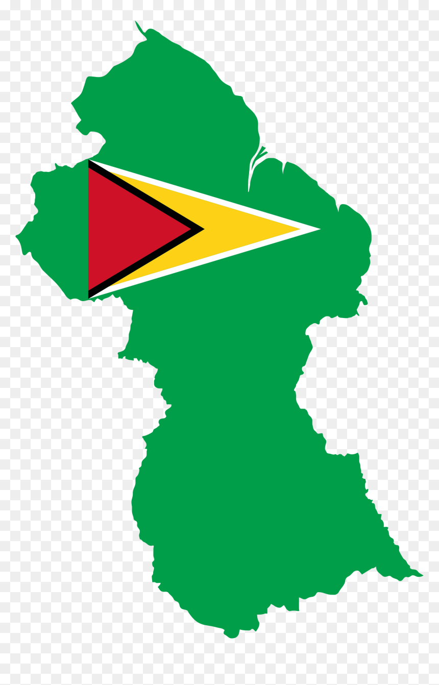 Guyana Map Black, HD Png Download - mapa png