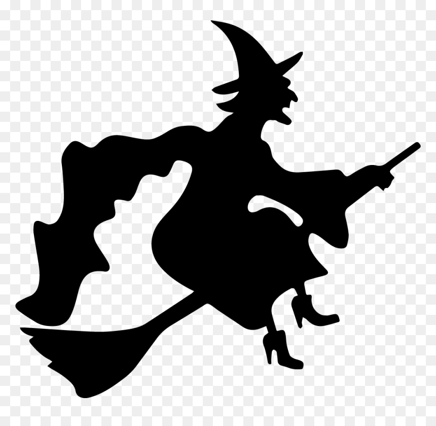 Transparent Graduation Silhouette Png - Transparent Witches On Brooms, Png Download - broomstick png