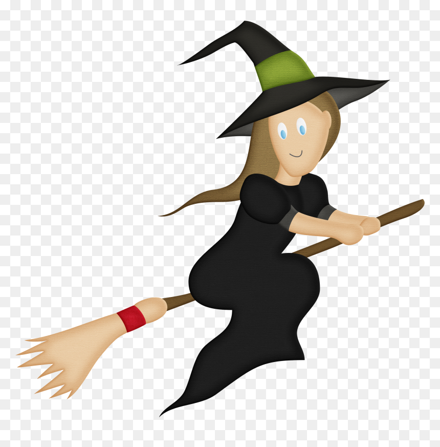 Clipart Library Library Witch On A Broomstick Clipart - Portable Network Graphics, HD Png Download - broomstick png