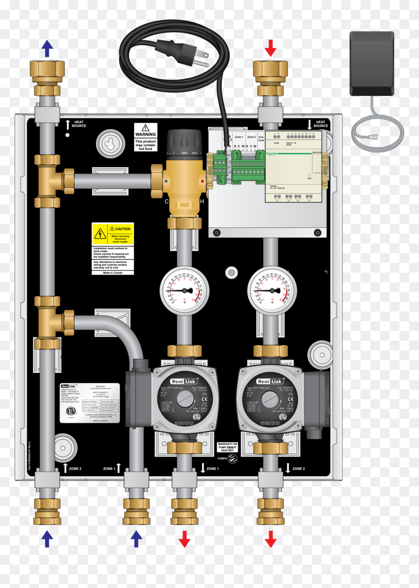 Graphic Of Tmp 200mbh 2 Temperature 3 Way Mixing Panel - Illustration, HD Png Download - panel png