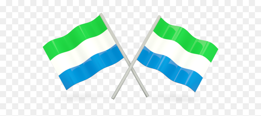 Clip Art Two Wavy Flags Illustration - Sierra Leone Flag Png, Transparent Png - us flag icon png