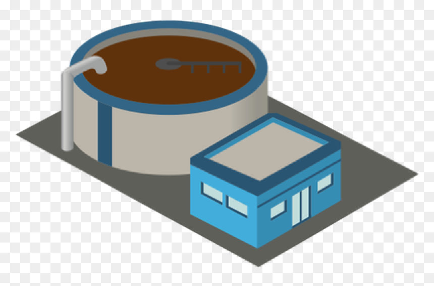 Clip Art Of A Blue Graduation Cap With A Golden Tassel, - Wastewater Treatment Plant Logo, HD Png Download - plant icon png