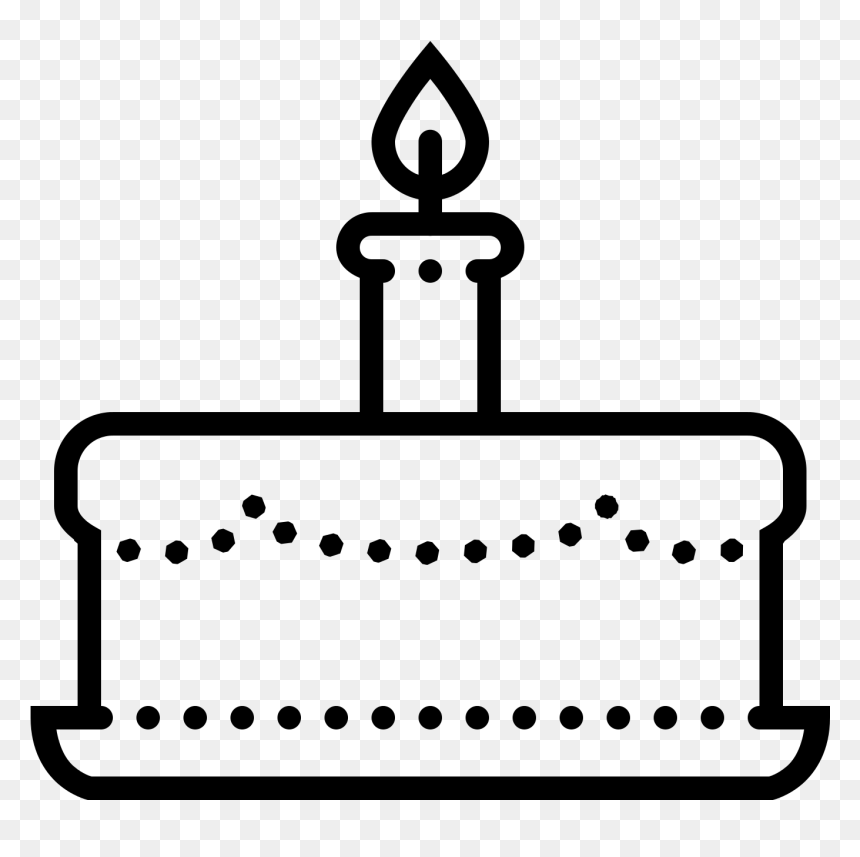 Line Art, HD Png Download - cake icon png