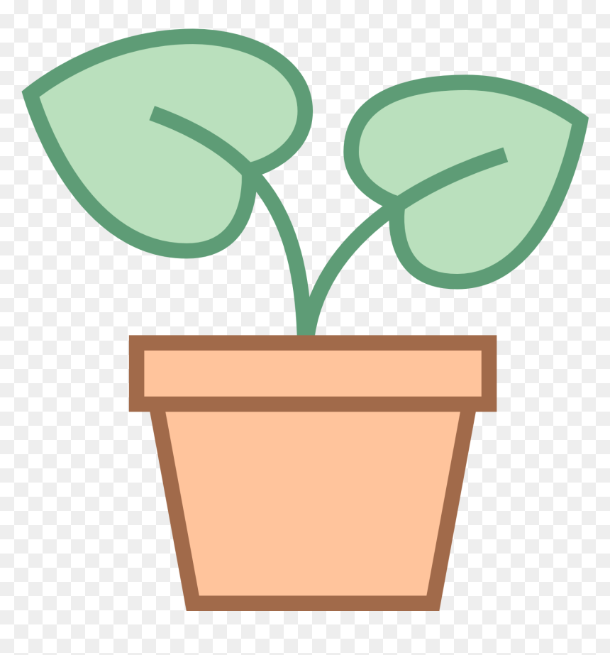 Pot Plant Clipart Potted Plant - Pot Of Plant Icon, HD Png Download - plant icon png