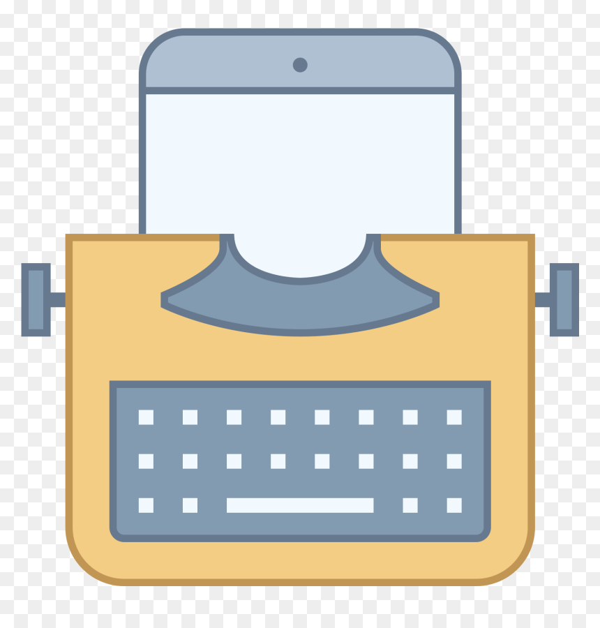 Typewriter With Tablet Icon - Maquina De Escribir .png, Transparent Png - tablet icon png