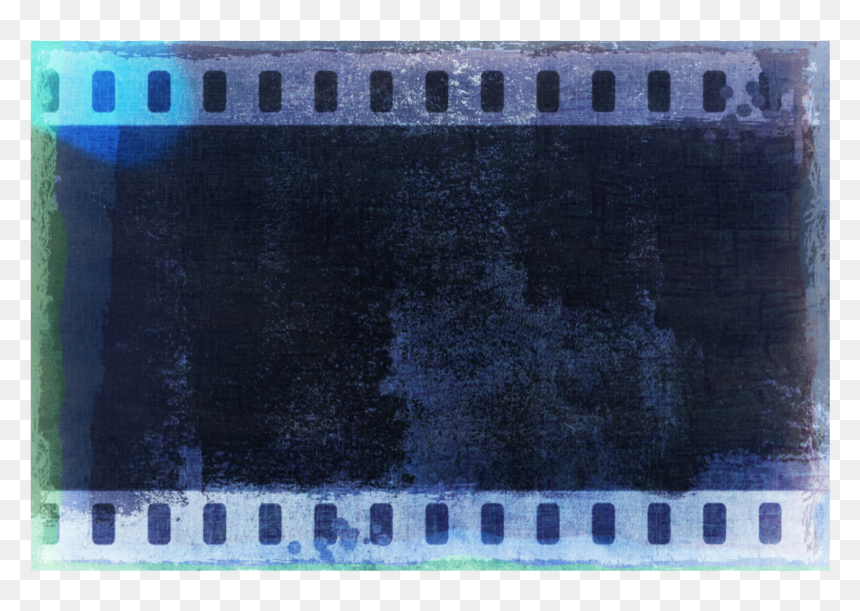 #old #film #photo #blue #frame #overlap - Microcontroller, HD Png Download - old film png