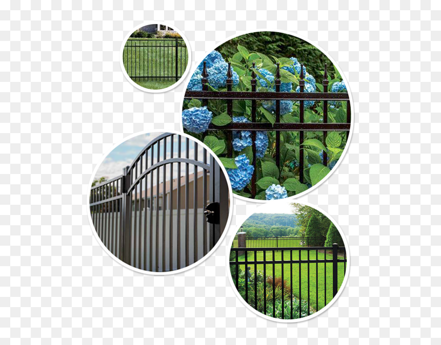Ornamental Aluminum Landscape Fences, HD Png Download - broken chain link fence png