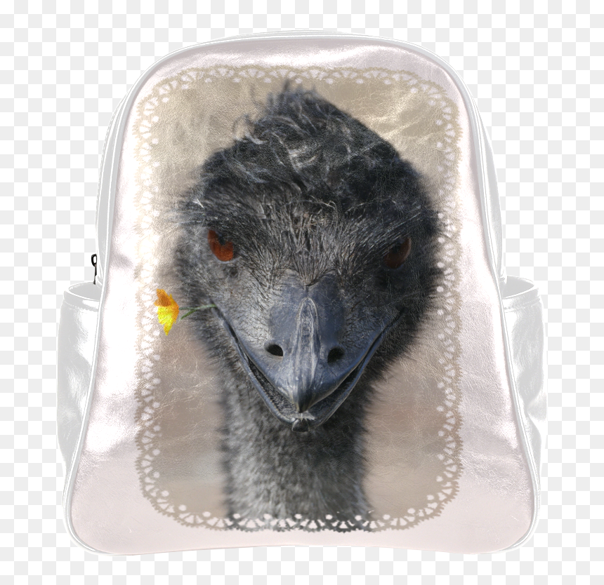 Happy Emu With Yellow Flower Multi-pockets Backpack, HD Png Download - emu png