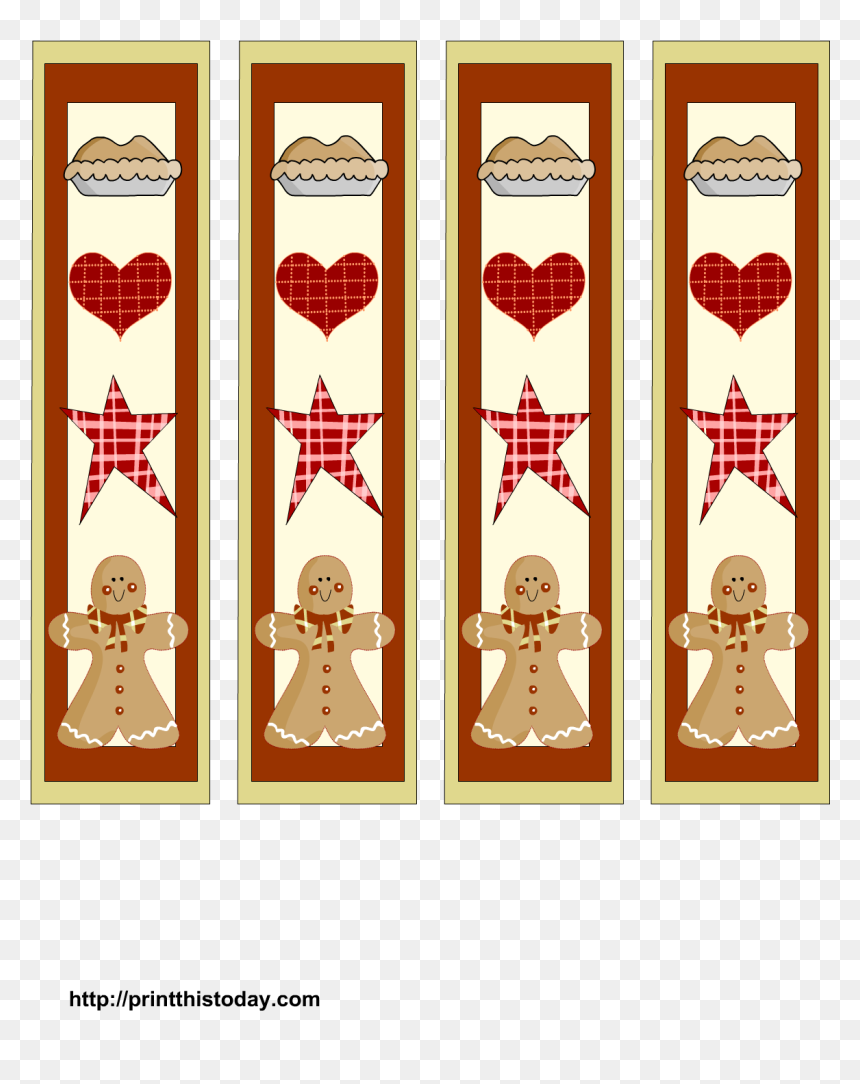 Christmas Bookmarks Templates Printables, HD Png Download - bookmark png