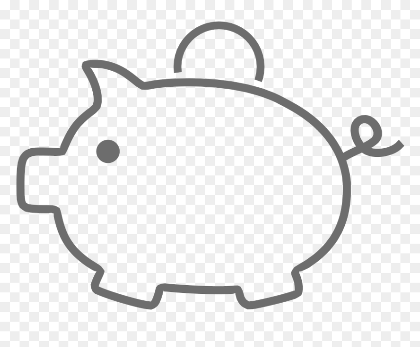Piggy Bank, Piggybank, Money, Piggy, Bank, Financial - Piggy Bank Black And White Png, Transparent Png - piggy bank icon png