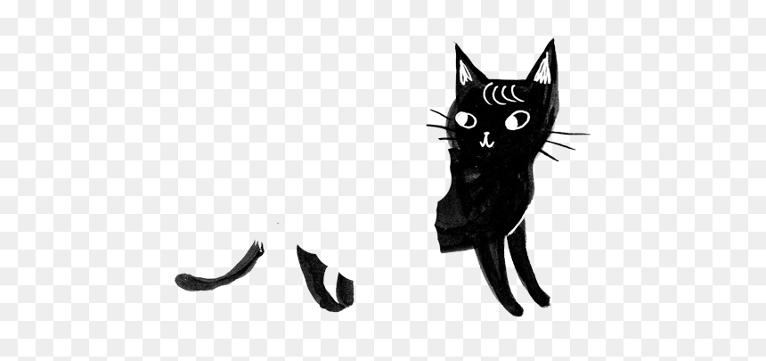 Silhouette, HD Png Download - tumblr cat png