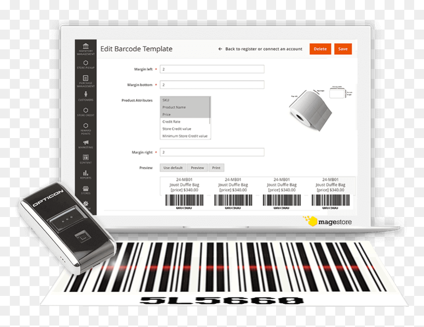 Magento Barcode Management System By Magestore - Output Device, HD Png Download - book barcode png