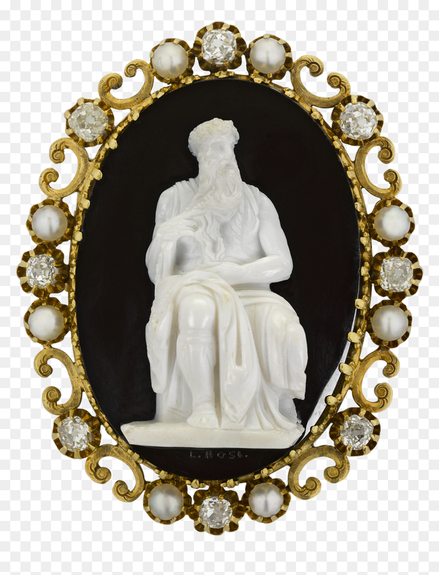 Antique Moses Cameo Brooch - Brooch, HD Png Download - moses png