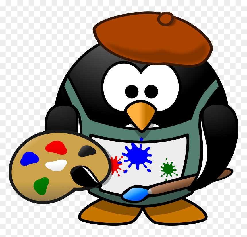 Penguin Painting Clipart, HD Png Download - penguin png