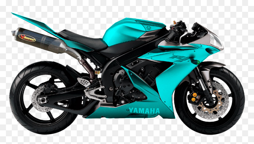 Black And Teal Motorcycle, HD Png Download - motorcycle png