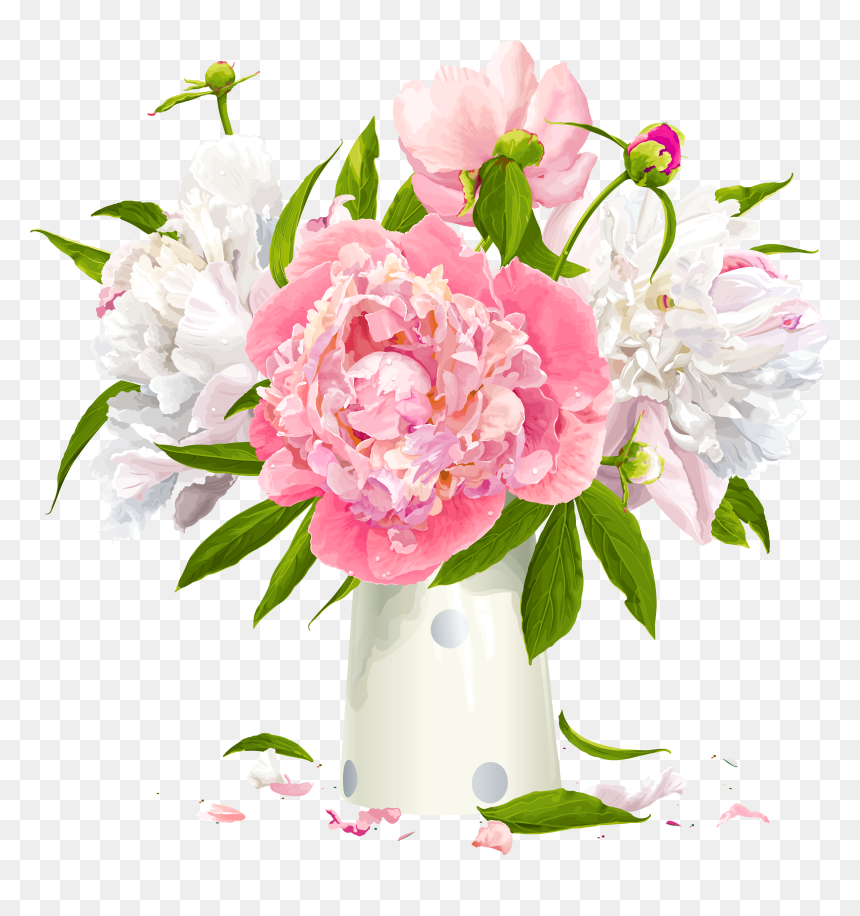 Free Pink Peony Clipart, HD Png Download - png flowers