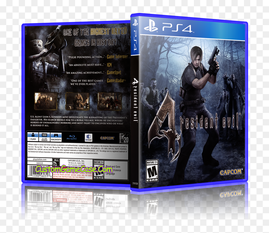 Resident Evil 4 Ps4 Cover, HD Png Download - ps4 png