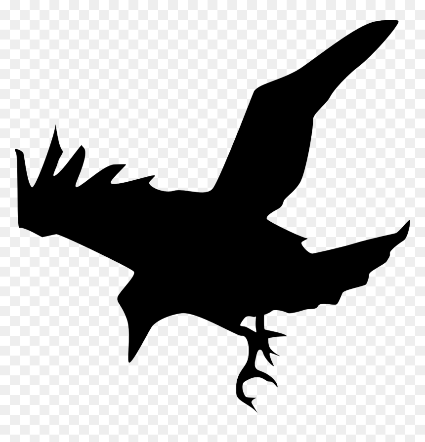 Raven Silhouette, HD Png Download - raven png