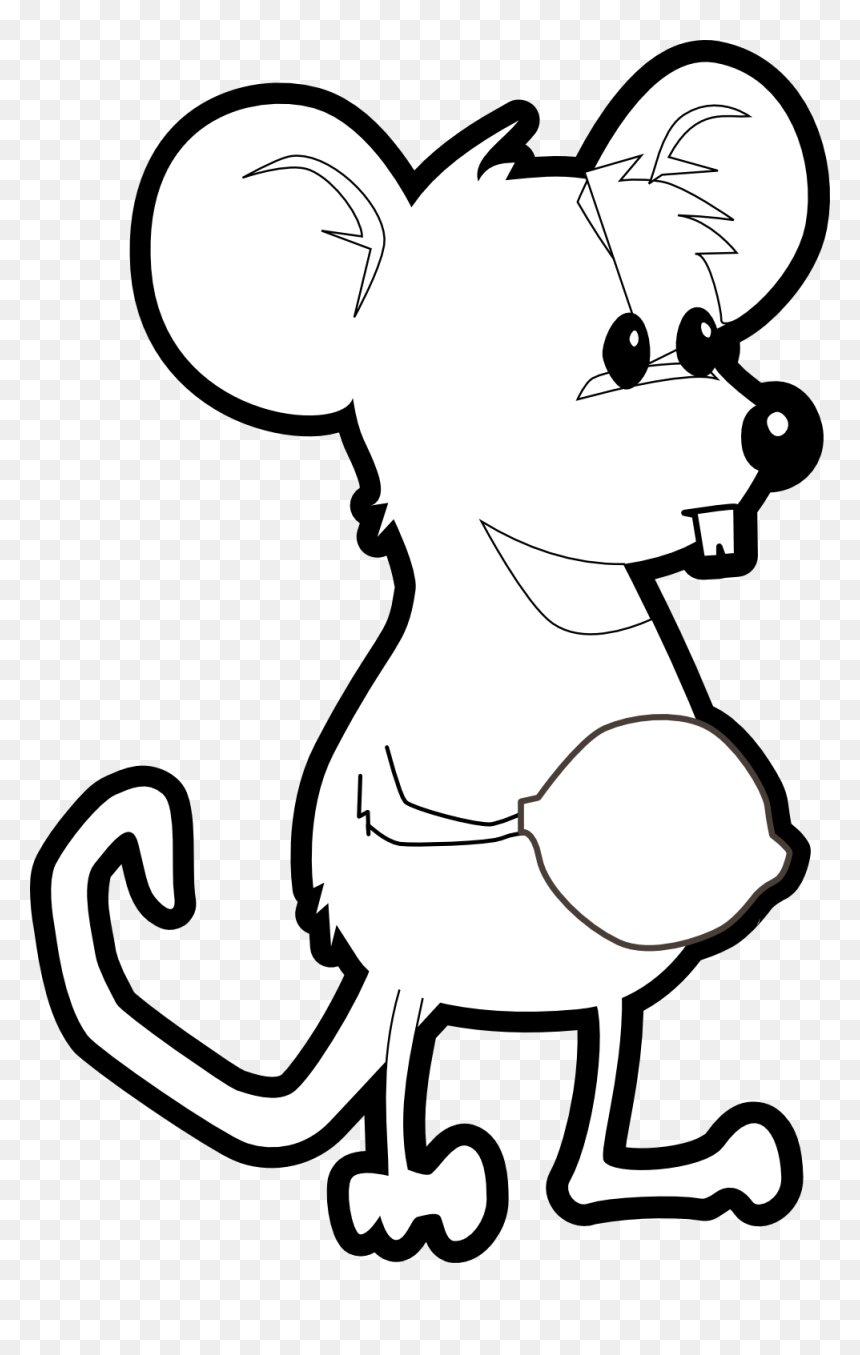 Mouse Png Black And White, Transparent Png - rat png