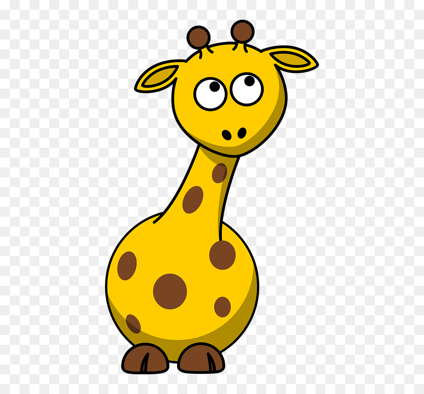 Cartoon Giraffe, HD Png Download - funny png