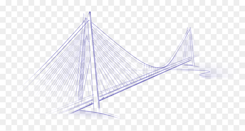 Self-anchored Suspension Bridge, HD Png Download - bridge png