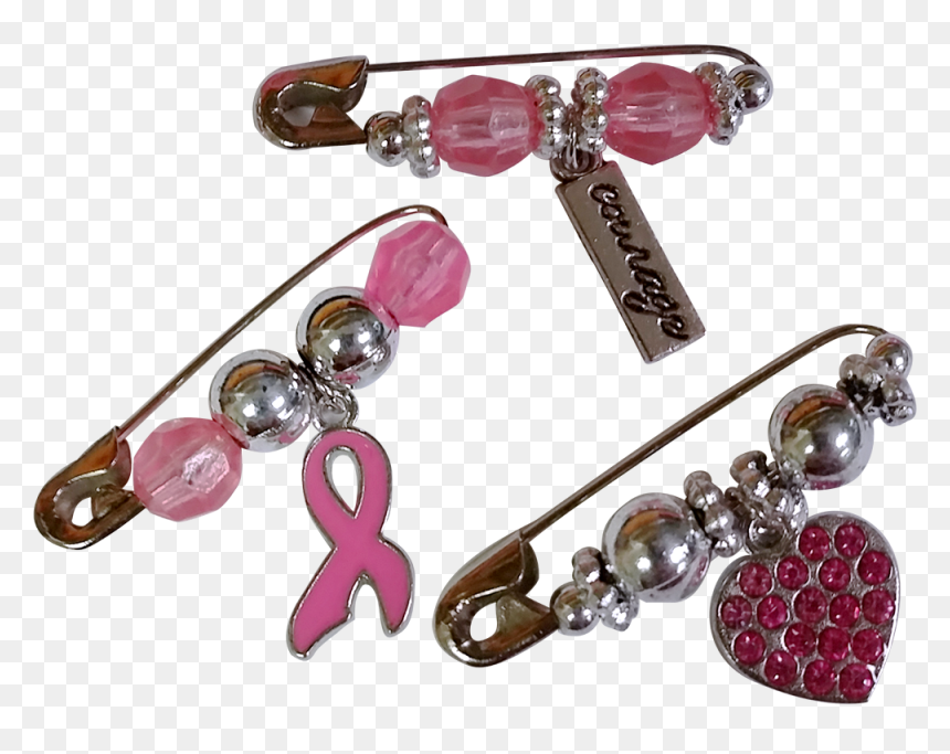Earrings, HD Png Download - breast cancer ribbon png