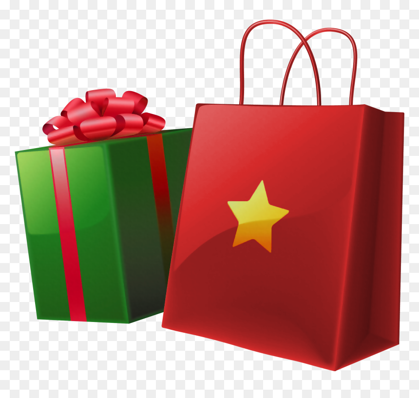 Christmas Gift Bags Clipart, HD Png Download - present png