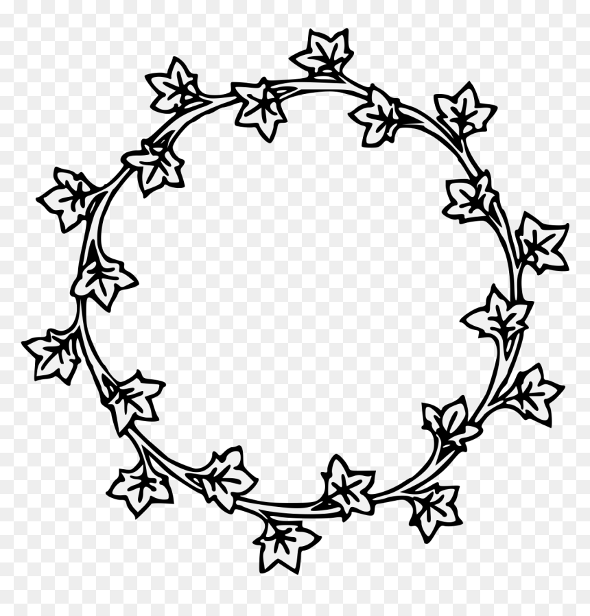 Page Borders Clip Art Black And White, HD Png Download - ivy png