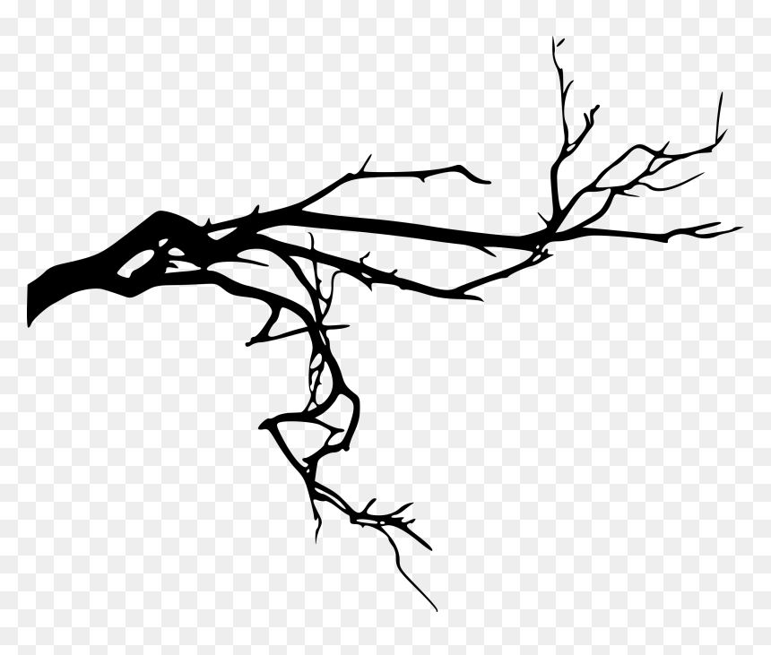 Black Spooky Tree Png, Transparent Png - branch png