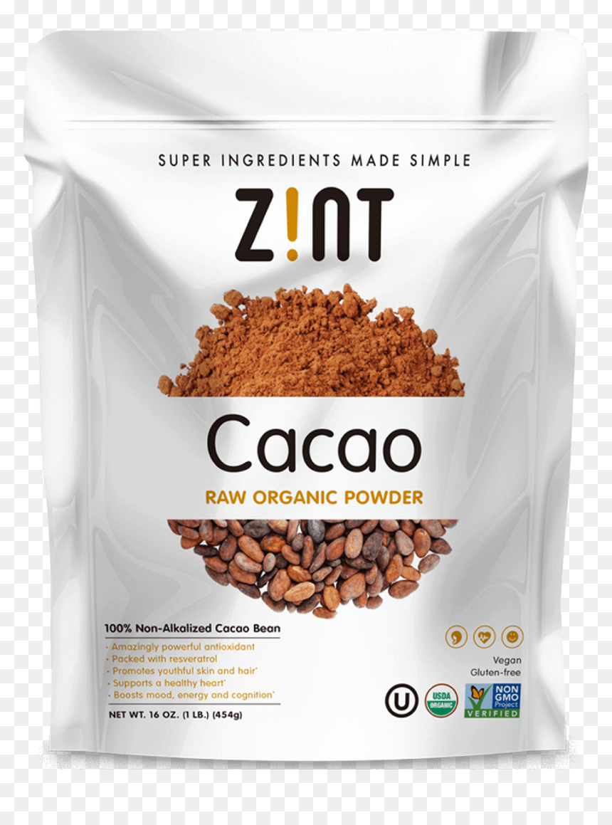 Zint Cacao Raw Organic Powder, HD Png Download - cacao png