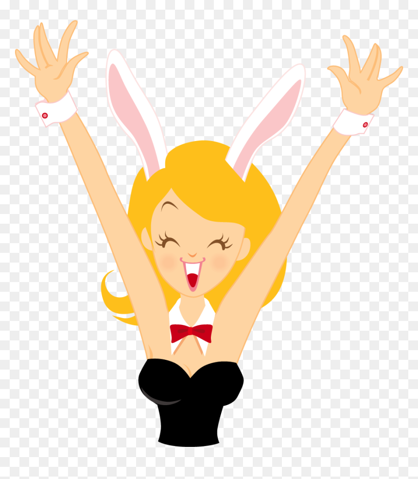 Girl Bunny Happy Icon - Happy Icon Cartoon Png, Transparent Png - happy icon png