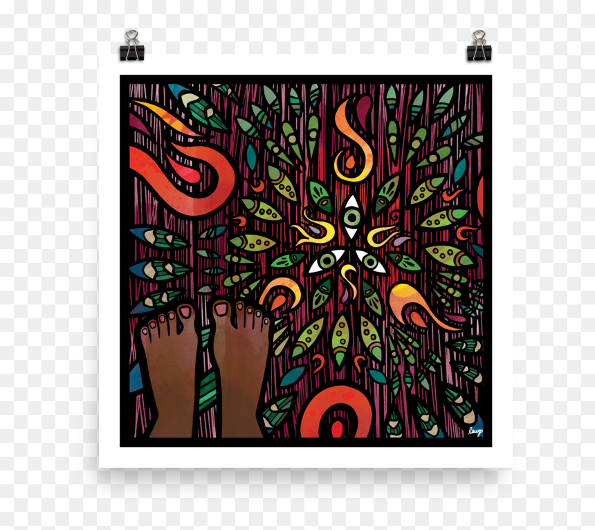 Holy Ground Print - Stained Glass, HD Png Download - moses png