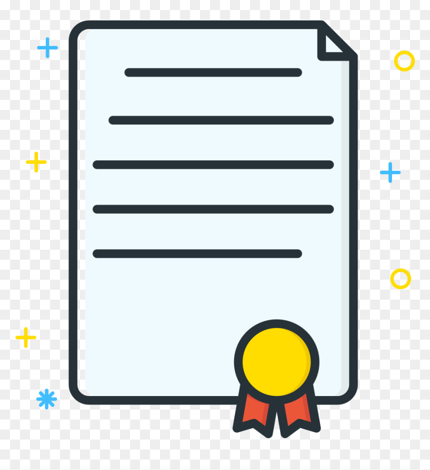 Certificate Icon - Certificate Colour Icon Png, Transparent Png - diploma icon png