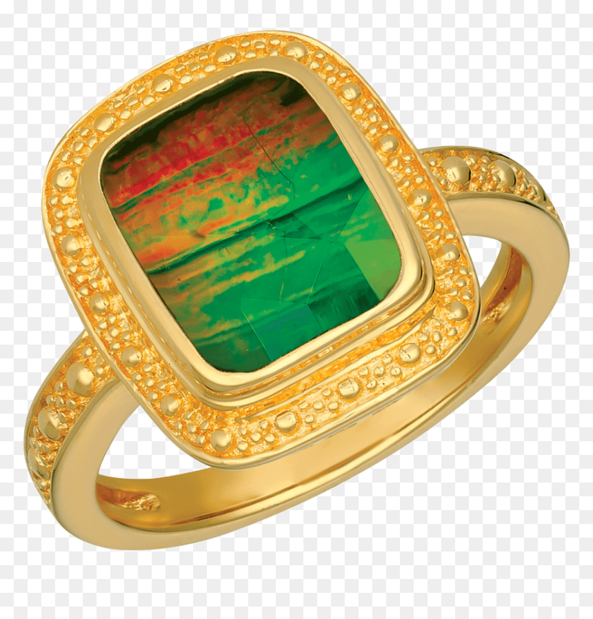 Tiffany Gold Tone Sterling Silver Ring By Korite Ammolite - Engagement Ring, HD Png Download - tiffany png