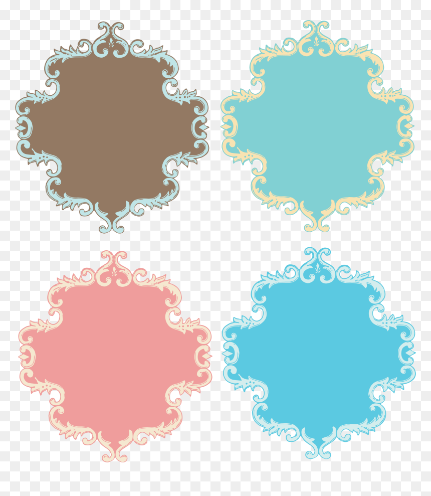 Vintage Ornate Scroll Border Illustration, HD Png Download - scroll frame png