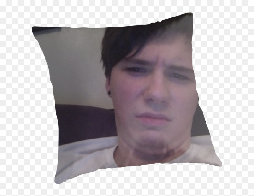 Danisnotonfire Wtf Face - Cushion, HD Png Download - wtf face png