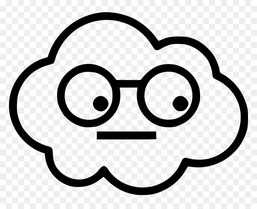 Cloud Dork Glasses Comments - Cloud With Face Png, Transparent Png - happy icon png