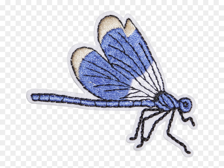 Custom Blue Dragonfly Embroidery Patch - Damselfly, HD Png Download - dragonfly wings png