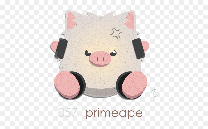 Domestic Pig, HD Png Download - primeape png