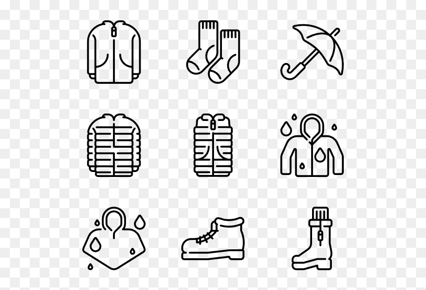 Autumn Clothes - Icon For Smart Watch, HD Png Download - rain icon png