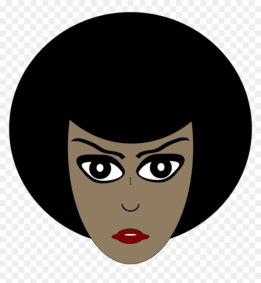 Cartoon African American Woman Clip Arts - African American Woman Head Transparent, HD Png Download - american girl png