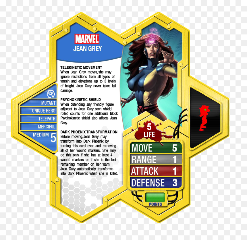 Heroscape Cards Jean Grey, HD Png Download - jean grey png