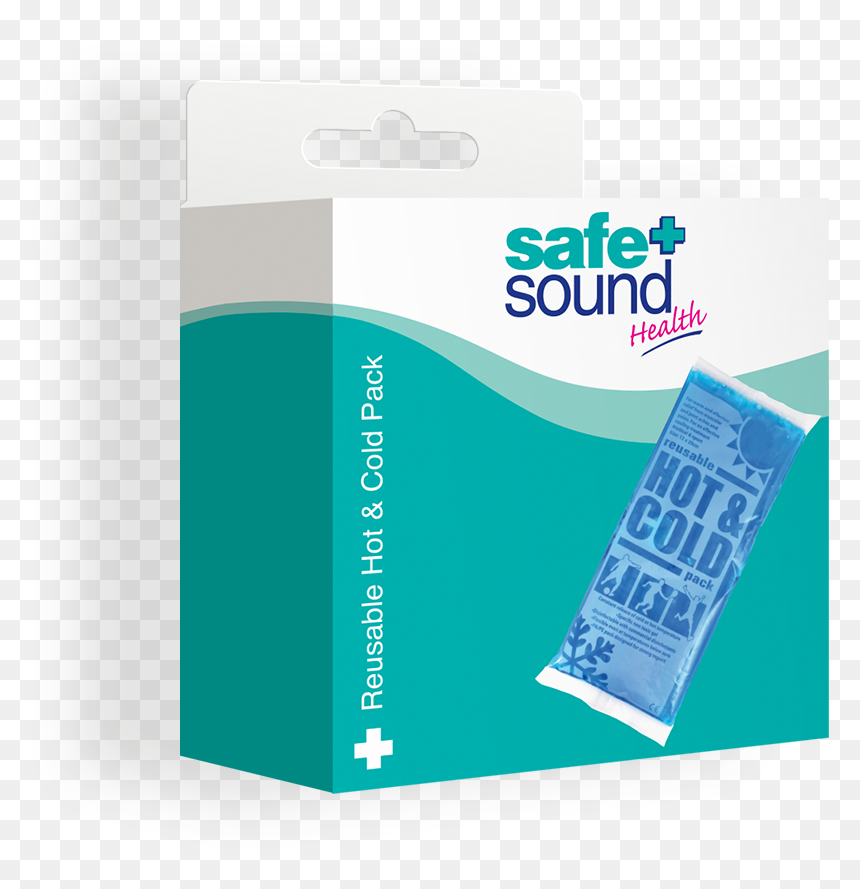 Safe And Sound Health Reusable Hot And Cold Pack - Carton, HD Png Download - ice pack png