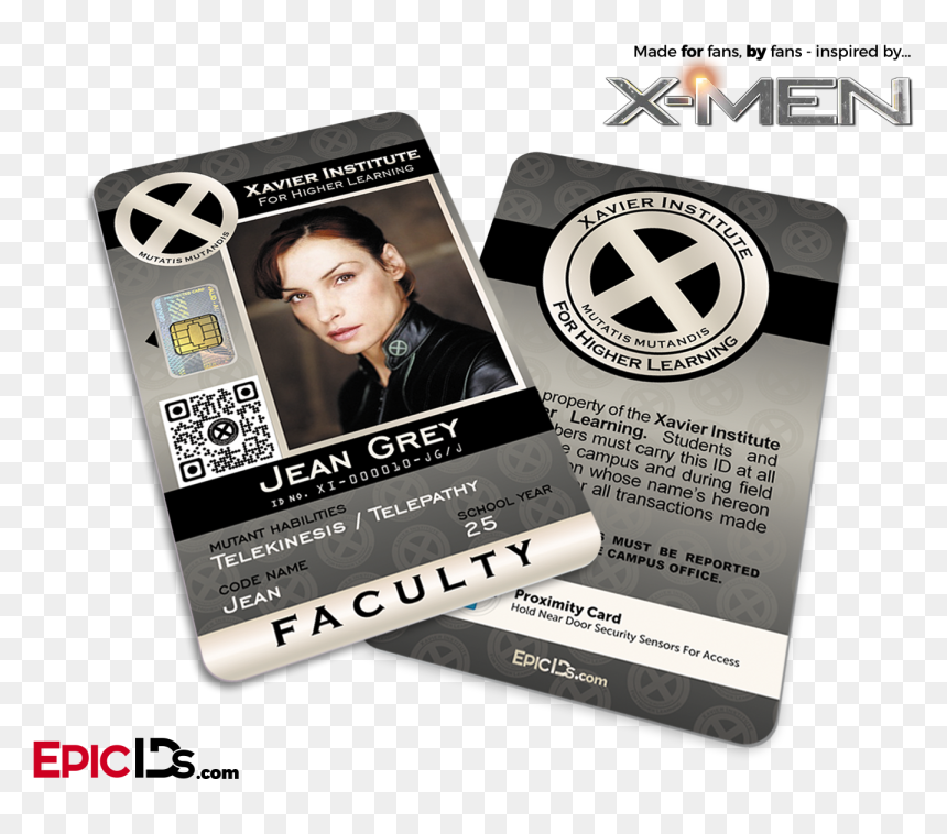Xavier Institute For Higher Learning "x-men - Jean Grey Id Card, HD Png Download - jean grey png