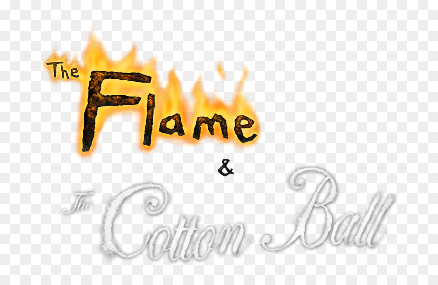The Flame And The Cotton Ball Title Art - Calligraphy, HD Png Download - cotton ball png